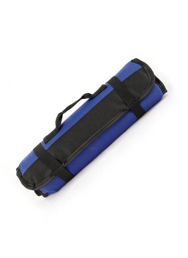 Thoraya Chef Tool Roll Bag Oxford Cloth Portable Fork Tool Case Holder Pouch with Handle for Culinary Traveling Blue  - Image 2