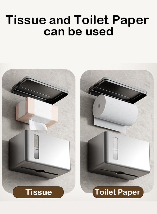 Multi-functional No-Drill Acrylic Tissue Box - Waterproof Wall-mounted Tissue Organizer for Kitchen/Bathroom  - Image 2