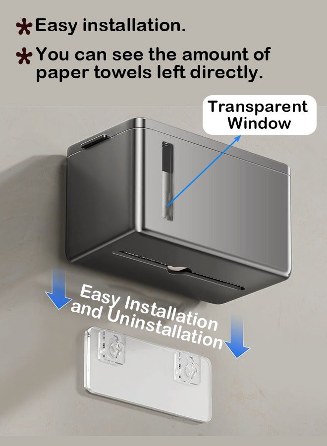 Multi-functional No-Drill Acrylic Tissue Box - Waterproof Wall-mounted Tissue Organizer for Kitchen/Bathroom  - Image 3