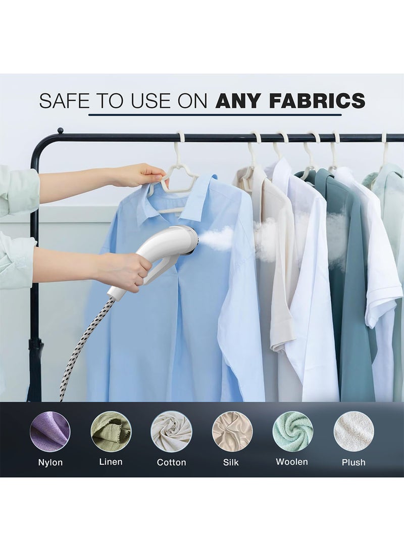 NIKAI Garment Steamer With Ironing Board, Thermostat Protection, Adjustable Telescopic Pole, Suit Hanger, Water Tank, 45 Sec Preheat, 2 Systems Levels, 50 Min Steam 1.6 L 1800 W NGS266A White - Image 4