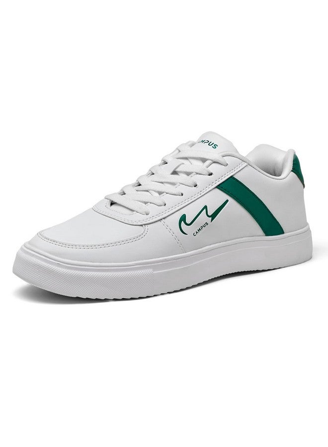 Campus Camp-Clint Men's Sneakers Stylish White Sneakers for Men Supportive Memory Tech Lite Insole with Water-Resistant Upper, 10 UK - Image 1
