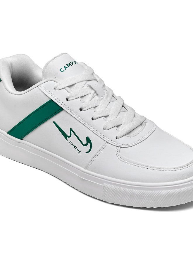 Campus Camp-Clint Men's Sneakers Stylish White Sneakers for Men Supportive Memory Tech Lite Insole with Water-Resistant Upper, 10 UK - Image 4