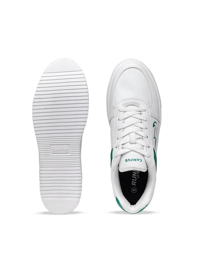 Campus Camp-Clint Men's Sneakers Stylish White Sneakers for Men Supportive Memory Tech Lite Insole with Water-Resistant Upper, 10 UK - Image 5