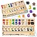 SYNARRY 3 in 1 Montessori Toys for 3 Year Old Educational Magnetic Color and Number Maze Shape Number Wooden Puzzle Counting Learning Toys Easter Basket Stuffers Gifts for Kids - Image 2