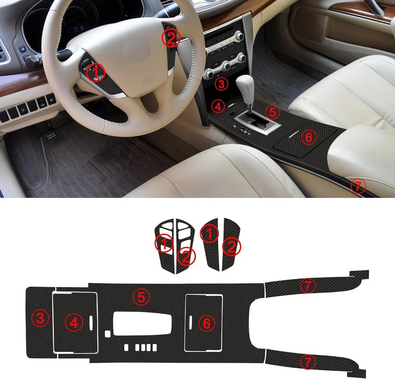 TOMALL Carbon Fiber Gear Shift Panel Sticker for Nissan Altima - Image 4