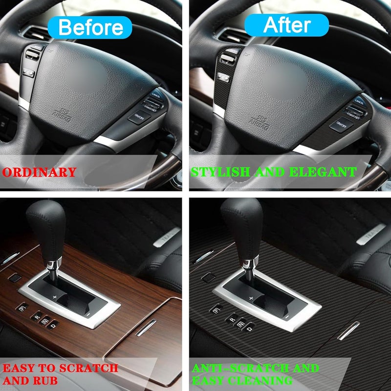 TOMALL Carbon Fiber Gear Shift Panel Sticker for Nissan Altima - Image 3