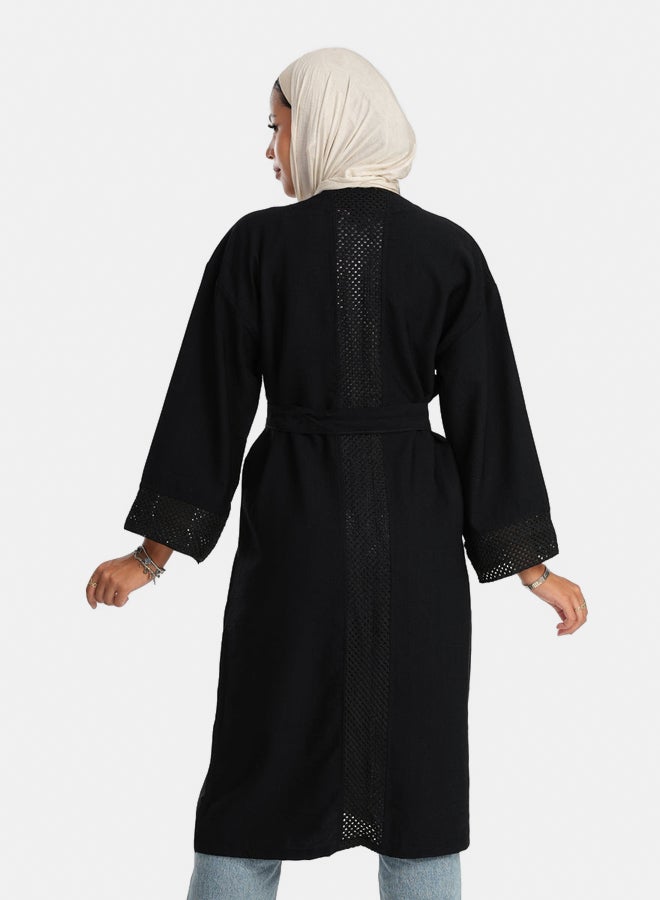 Carina Kimono with Crochet Fishnet Cuffs  - Image 2