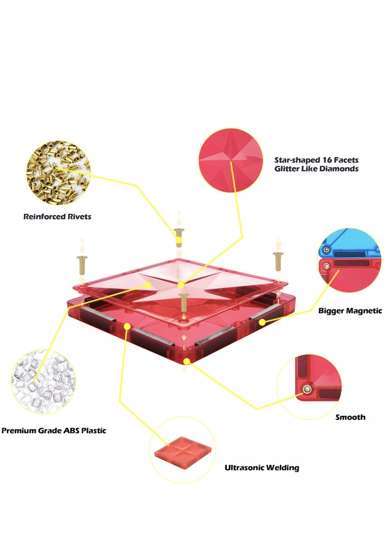 StarKids Star Magnetic Tiles Ferris Wheel Set 46pcs - Image 5