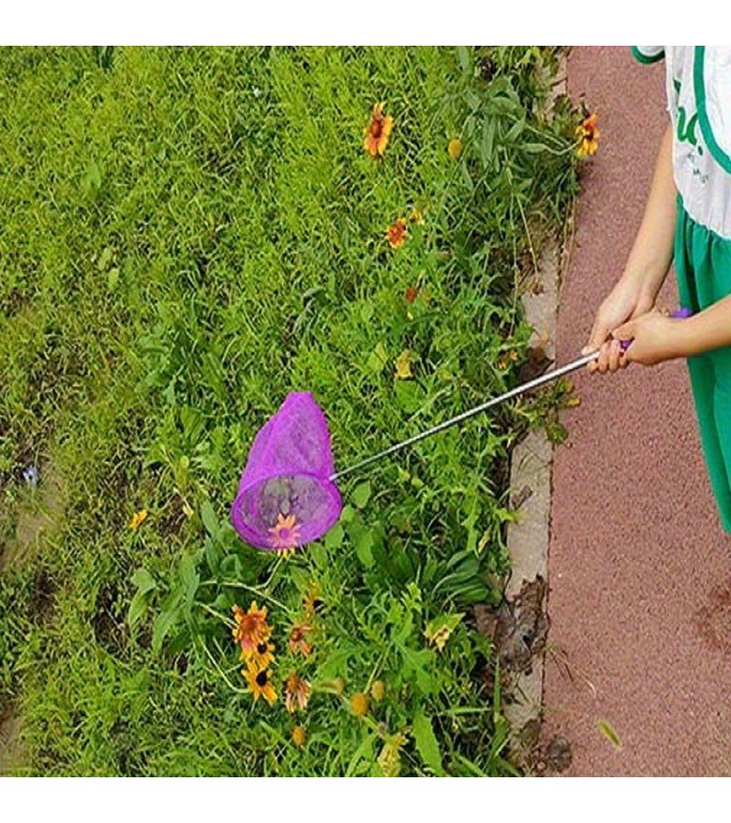 4 Pcs Random Color Outdoor Stainless Steel Telescopic Fishing Net With Bag - Image 5