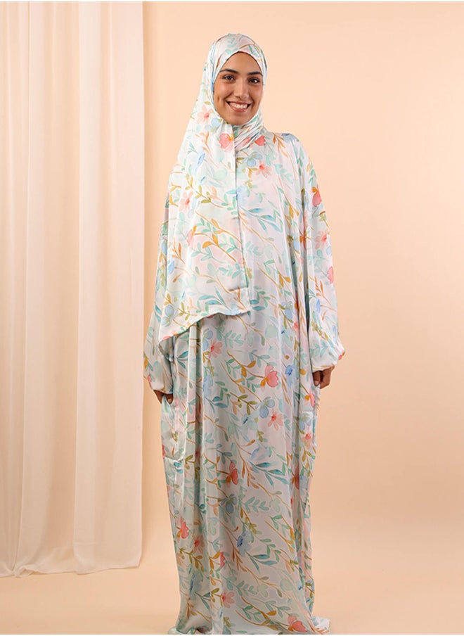 Tie Shop Tie Shop - Printed Satin Isdal - Off White For Women 
