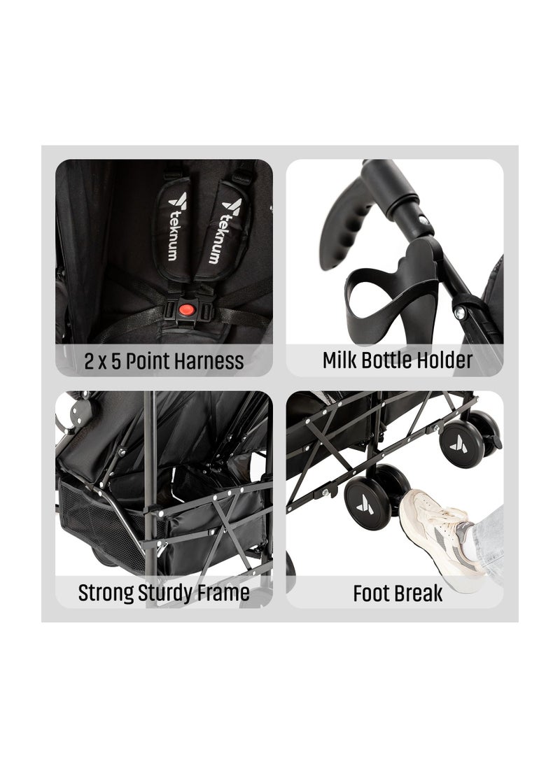 TEKNUM Twin Stroller Fellow - Black  - Image 3