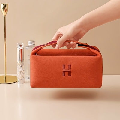 2022 Canvas Tote Bag Large Capacity Waterproof Makeup Orange