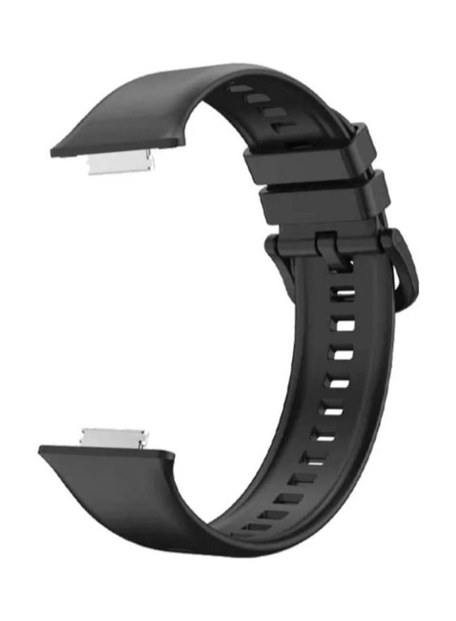 HUAWEI Fit 2 Watch Band Strap Silicone Replacement Wristband Black - Image 2