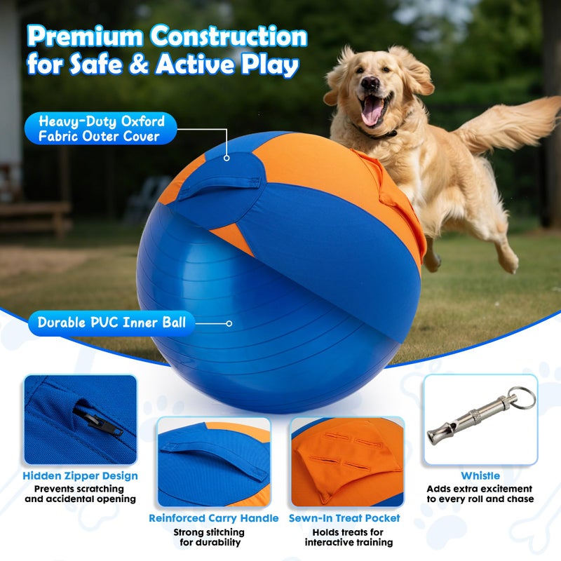goodleben Herding Ball for Dogs 22", Durable Dual-Layer Herding Ball for Australian Shepherds, Outdoor Training Toy for Medium & Large Breeds, Ideal for Herding Dog Exercise - Image 3
