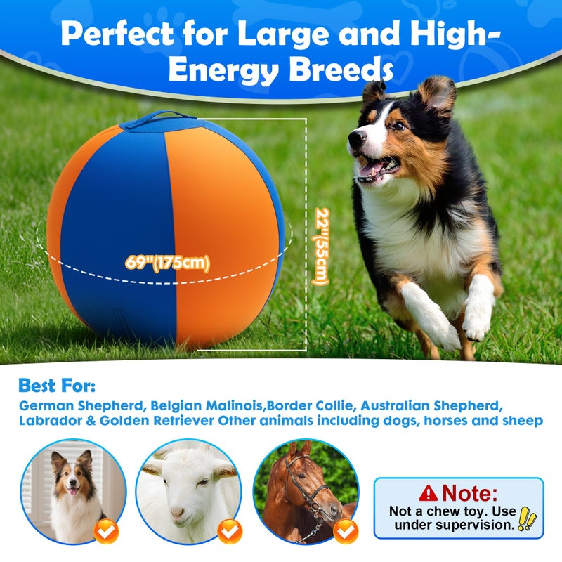 goodleben Herding Ball for Dogs 22", Durable Dual-Layer Herding Ball for Australian Shepherds, Outdoor Training Toy for Medium & Large Breeds, Ideal for Herding Dog Exercise - Image 2