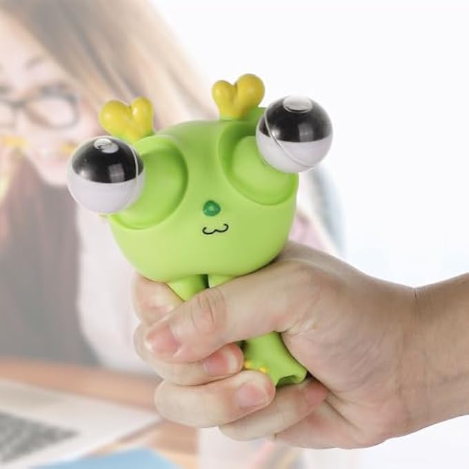 lasuroa Anti Stress Squeeze Toy, Cute Dragon Eye-popping Funny Eye Toy Popping Eyes Squeeze Toy Eyeball Glow for Kids and Adults Birthday Party Supplies - Image 4