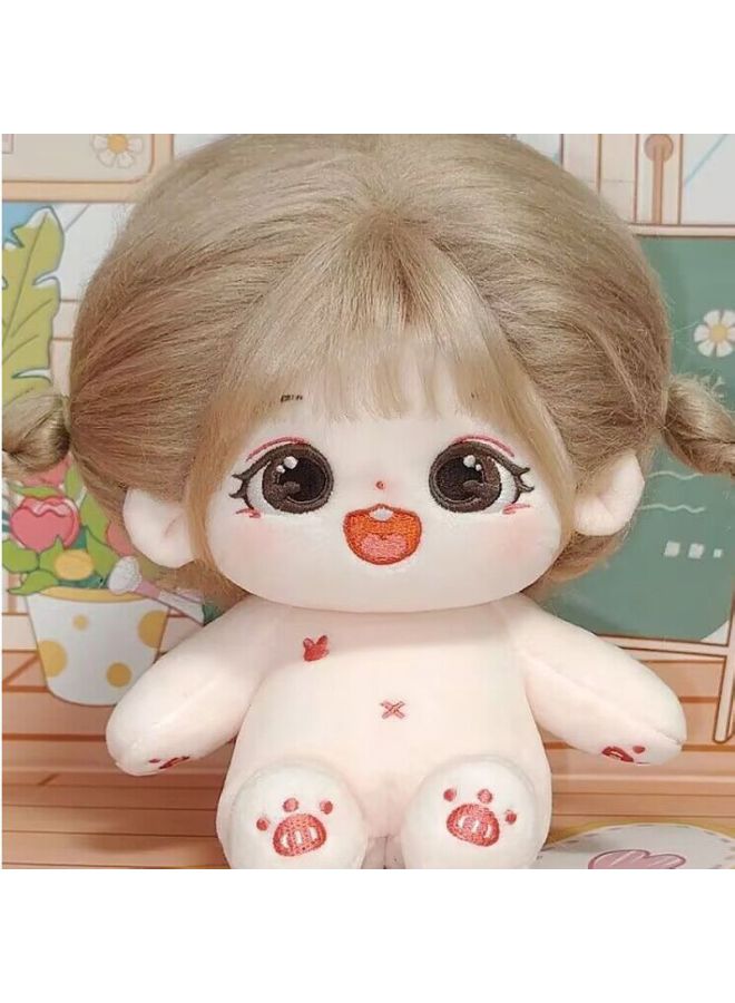 Corn Cotton Doll SP Version 20CM Lovely Cute Girl Plush Doll Gift Prize Girl Heart Doll Clothes-Specifications:Corn SP Nude Baby + Hairstyle + Paris Pink Skirt-Color:20CM Without Skeleton