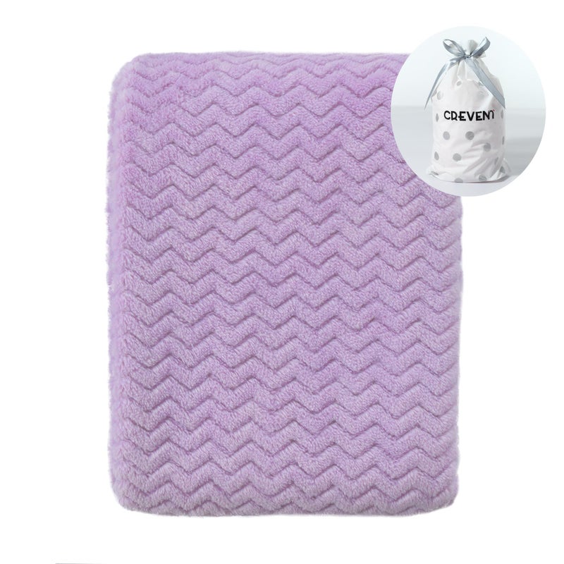 CREVENT 30''X40'' Soft Cozy Warm Baby Blankets for Boys Girls Solid Color - All Season Use - Newborn Essentials (Wave Lanveder) - Image 1