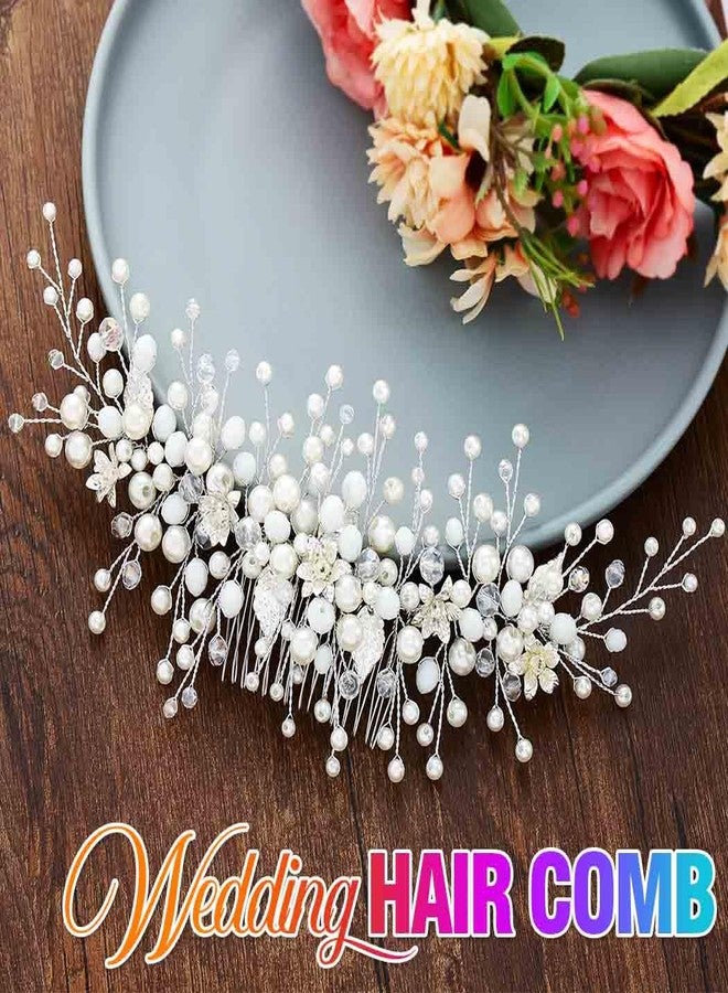 يان مشط شعر زفاف من يان، غطاء رأس مزين باللؤلؤ، إكسسوارات شعر للعرائس - Image 5