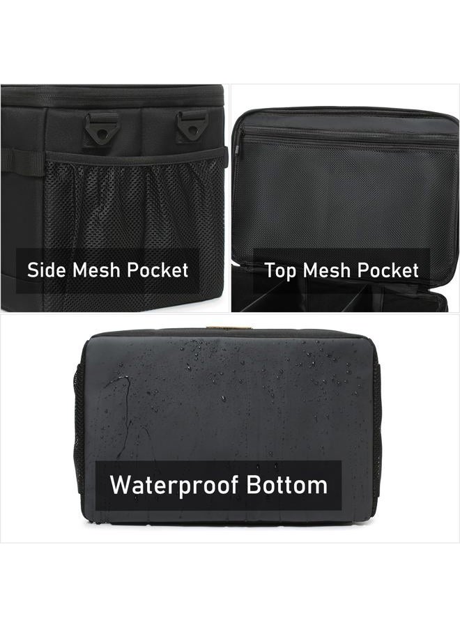 Lemubeane Tactical Camping Storage Bag 28L Tactical Utility Tote Bag Camping Cookware Organizer Trunk Organizer (Black) - Image 4