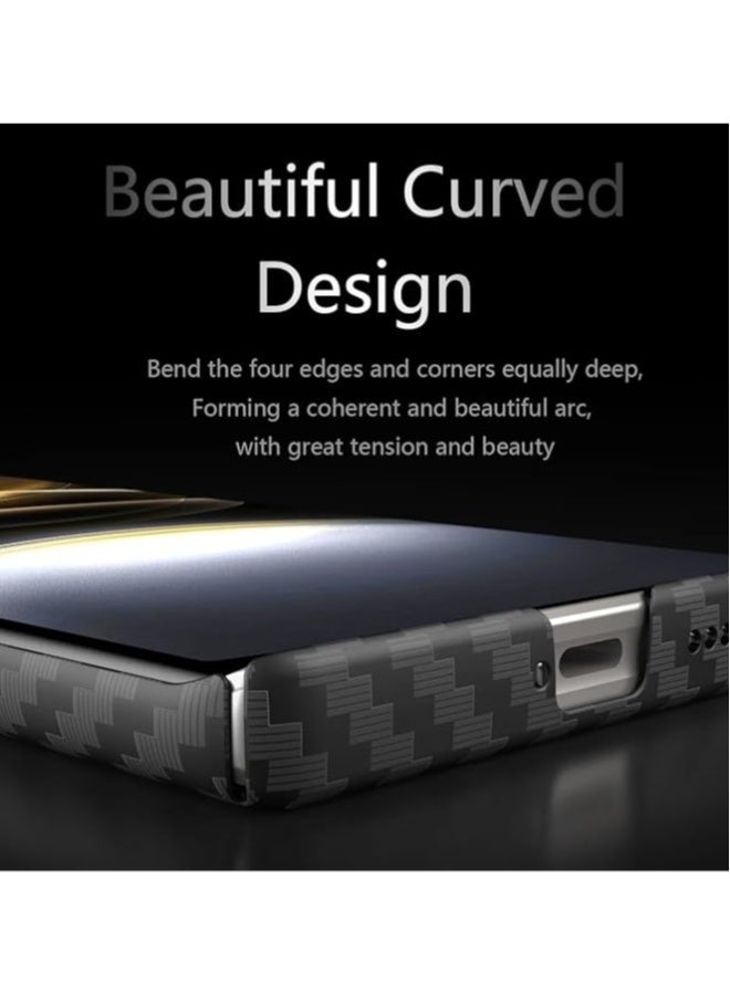 Case Compatible with VIVO X100 Ultra, Carbon Fiber Texture Hard PC Shell Slim Thin Anti-Fingerprint Heat Dissipation Protective Cover for VIVO X100 Ultra - Image 3