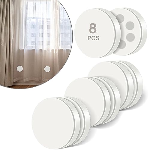 YixangDD 8 Pack Shower Curtain Weights, Rubber Covered Magnetic Curtain Weights, Shower Magnets for Curtain Liner Prevent from Blowing Around, Work for Drapery, Flag, Tablecloth (4 Pairs) - Image 1