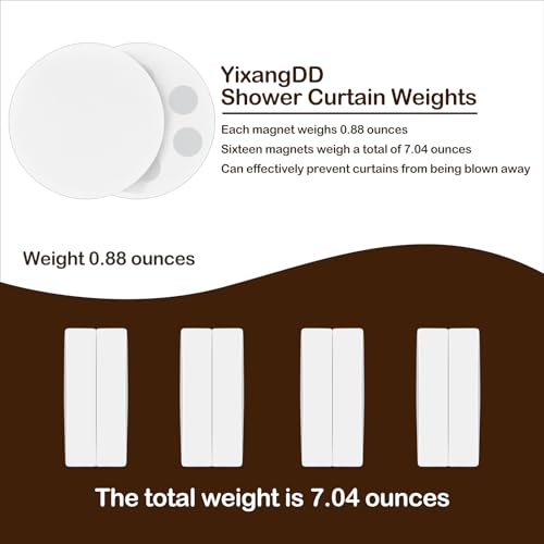 YixangDD 8 Pack Shower Curtain Weights, Rubber Covered Magnetic Curtain Weights, Shower Magnets for Curtain Liner Prevent from Blowing Around, Work for Drapery, Flag, Tablecloth (4 Pairs) - Image 3