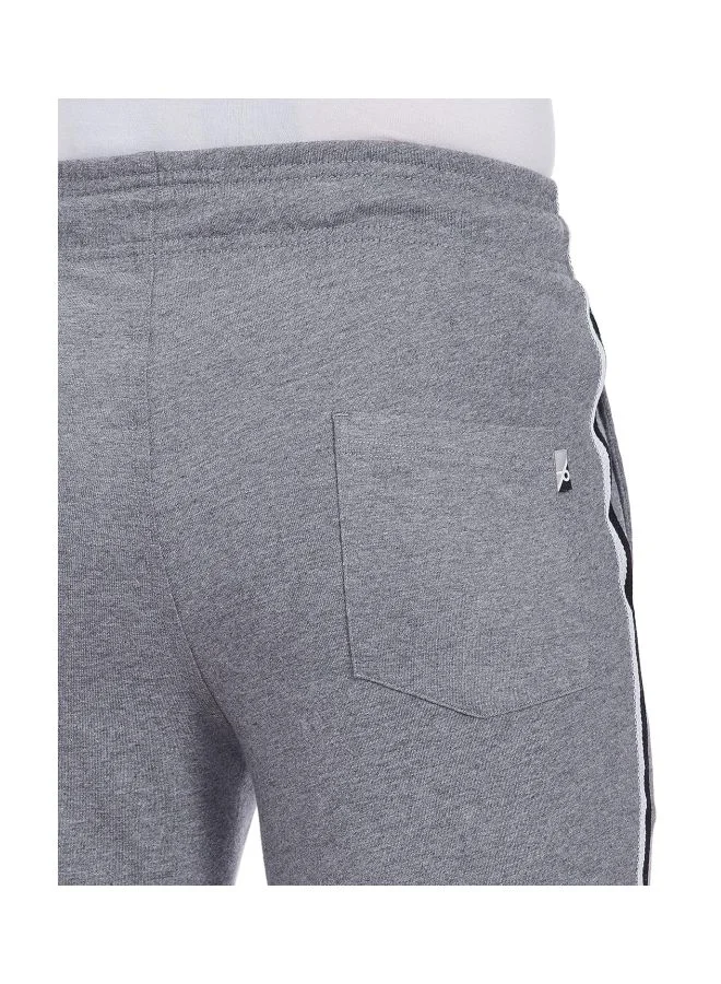 Jockey Grey Melange & Black 9501 Men Super Combed Cotton Rich Slim Fit Trackpants with Side and Back Pockets for Men | Best Price UAE