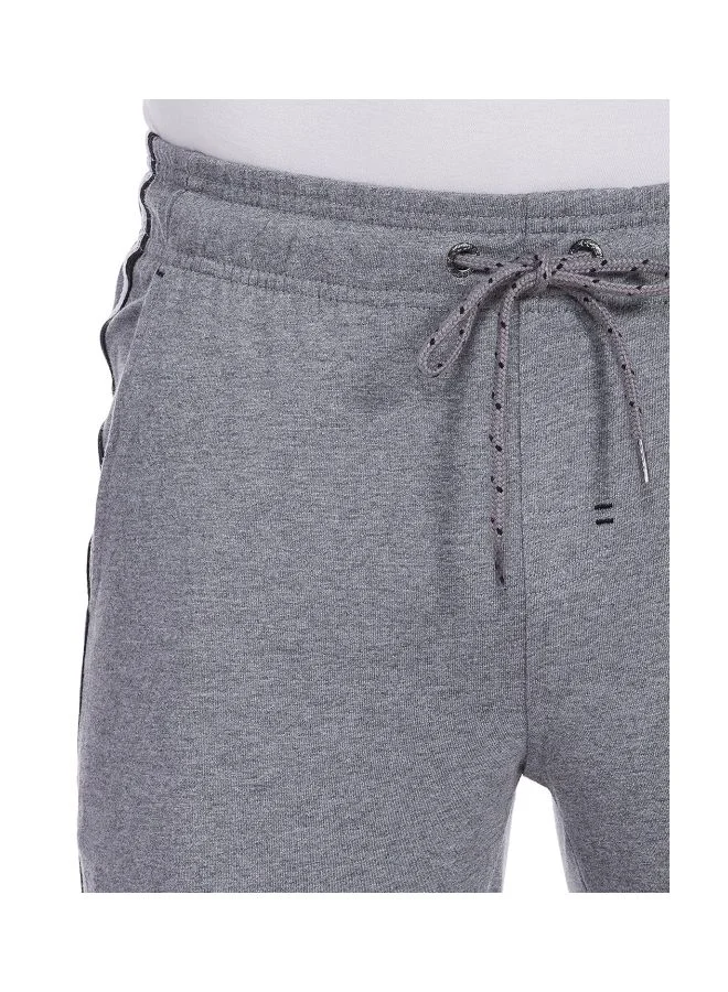 Jockey Grey Melange & Black 9501 Men Super Combed Cotton Rich Slim Fit Trackpants with Side and Back Pockets for Men | Best Price UAE