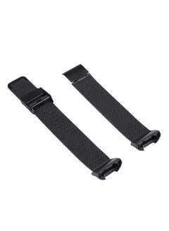 Replacement Strap For Fitbit Charge 4 Double Insurance Buckle Milanese Watch Band Black