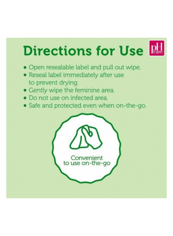pH Care Daily Feminine Wipes Natural Protection 10s - Image 3