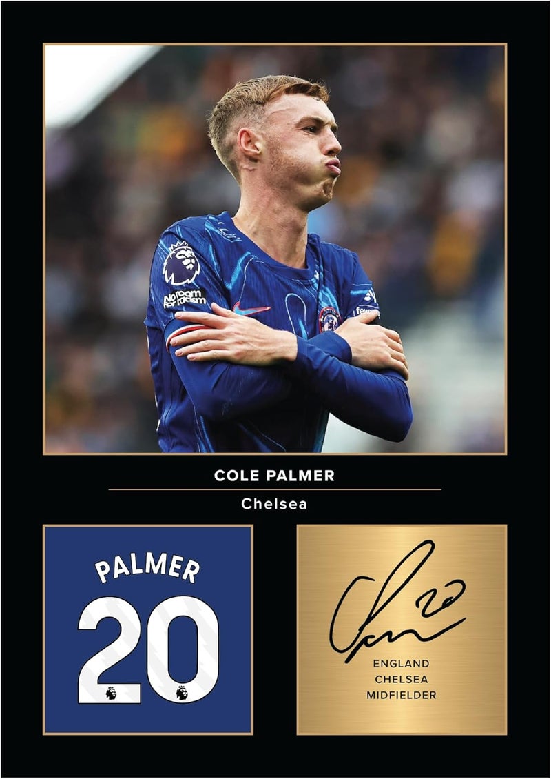 EMODA Cole Palmer Chelsea Signed A4 Printed Photo Picture Display Gift For Chelsea Fans Digitally Reproduced Signature Unframed