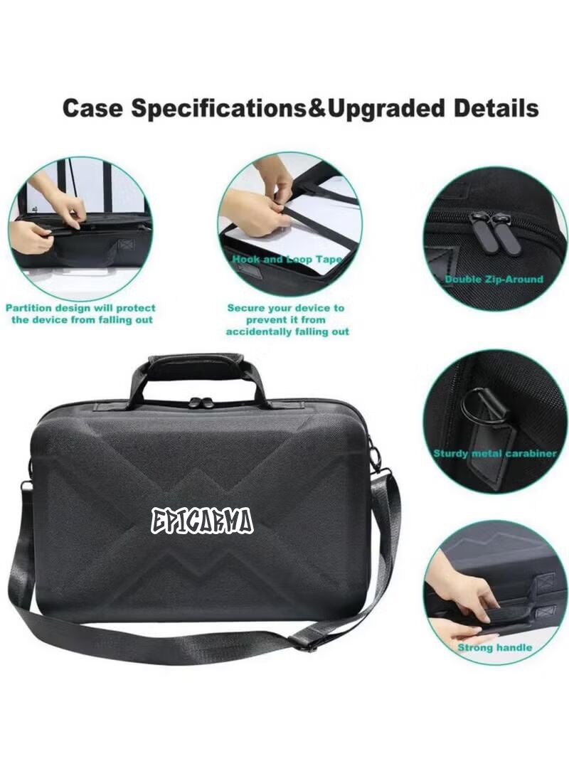 epicarma PS5 Slim Hard Shell Carry Case Xtreme, Carrying Case Travel Bag for PlayStation 5 Slim Console, Shockproof EVA Storage Case with Padded Dividers, Soft Interior Lining & Portable Carry Handle, Protective Storage Bag for PS5 Slim Accessories - Image 2