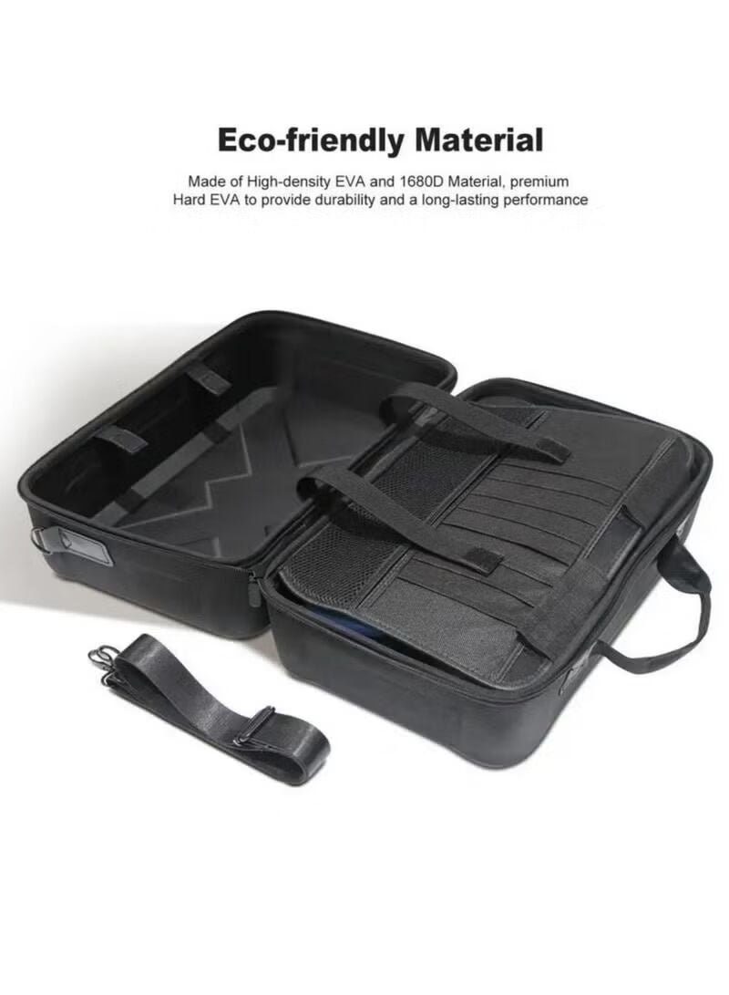 epicarma PS5 Slim Hard Shell Carry Case Xtreme, Carrying Case Travel Bag for PlayStation 5 Slim Console, Shockproof EVA Storage Case with Padded Dividers, Soft Interior Lining & Portable Carry Handle, Protective Storage Bag for PS5 Slim Accessories - Image 5