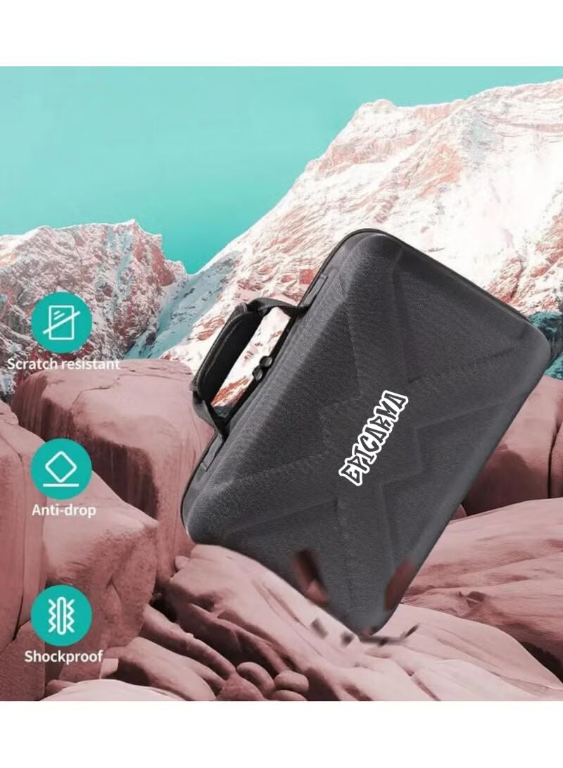 epicarma PS5 Slim Hard Shell Carry Case Xtreme, Carrying Case Travel Bag for PlayStation 5 Slim Console, Shockproof EVA Storage Case with Padded Dividers, Soft Interior Lining & Portable Carry Handle, Protective Storage Bag for PS5 Slim Accessories - Image 3