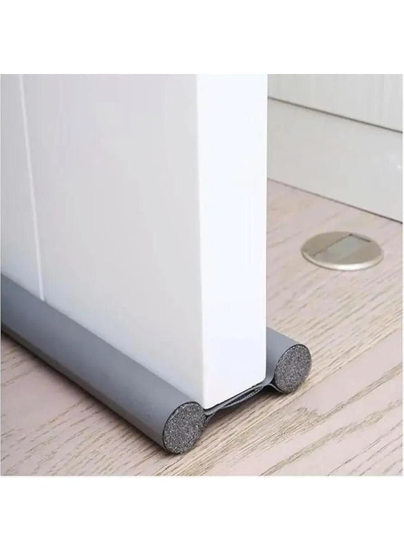 Keeping homes clean, quiet, and energy-efficient is made easy with this under-door draft stopper and insect blocker. Designed with a dual-insulation seal, it effectively blocks dust, wind, unwanted pests, and external noise while preventing air leaks to maintain optimal room temperature. Crafted from durable, highly flexible material, it glides smoothly across various floor surfaces without causing scratches. Featuring a customizable length that is easily trimmed to fit standard interior and exterior doors, it serves as a practical everyday solution for home protection. - Image 4