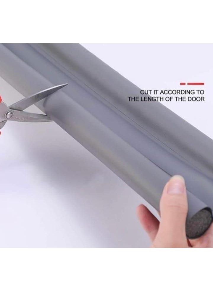 Keeping homes clean, quiet, and energy-efficient is made easy with this under-door draft stopper and insect blocker. Designed with a dual-insulation seal, it effectively blocks dust, wind, unwanted pests, and external noise while preventing air leaks to maintain optimal room temperature. Crafted from durable, highly flexible material, it glides smoothly across various floor surfaces without causing scratches. Featuring a customizable length that is easily trimmed to fit standard interior and exterior doors, it serves as a practical everyday solution for home protection. - Image 2