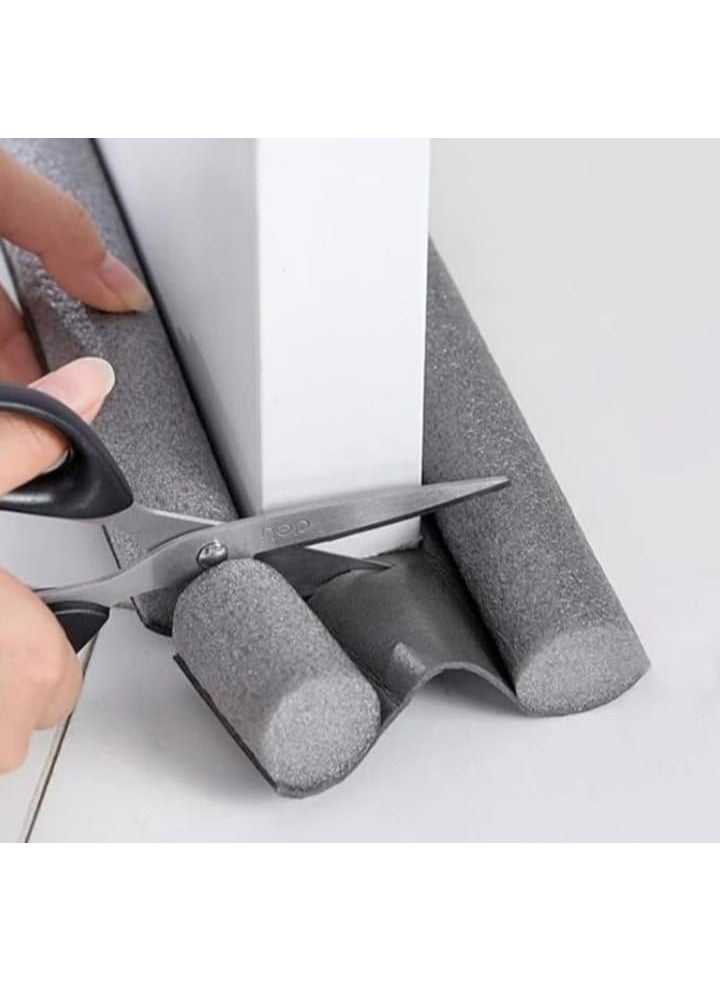 Keeping homes clean, quiet, and energy-efficient is made easy with this under-door draft stopper and insect blocker. Designed with a dual-insulation seal, it effectively blocks dust, wind, unwanted pests, and external noise while preventing air leaks to maintain optimal room temperature. Crafted from durable, highly flexible material, it glides smoothly across various floor surfaces without causing scratches. Featuring a customizable length that is easily trimmed to fit standard interior and exterior doors, it serves as a practical everyday solution for home protection. - Image 3