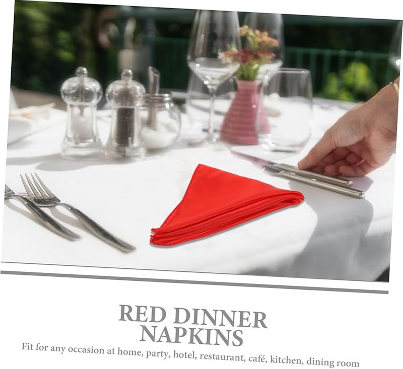Unomor Polyester Cloth Dinner Napkins Set 10 Sheets for Wedding Tea Party Restaurant Home - Image 5