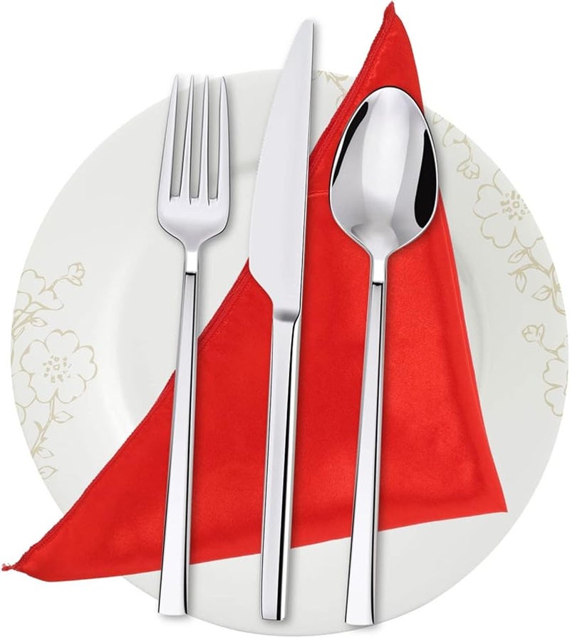 Unomor Polyester Cloth Dinner Napkins Set 10 Sheets for Wedding Tea Party Restaurant Home - Image 4