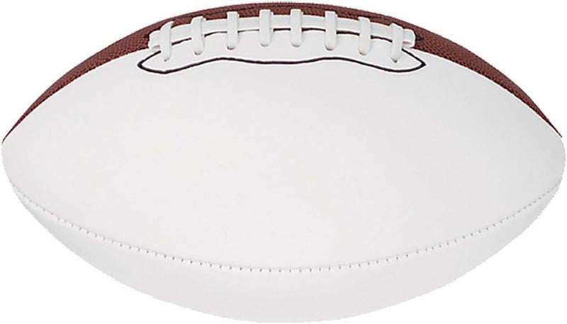 Baden Mini 8.5-Inch Size Autograph Football with 2 Brown and 2 White Panels - Image 1