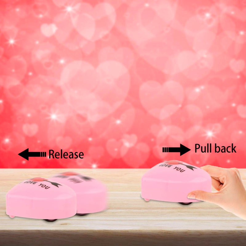 ritastar Small Pull Back Toy Cars Set Mini Racing Vehicles For Holiday Birthday Party Favors Goodie Bag Stuffers Classroom Prizes Bulk Toys For Kids Girls Boys(Valentine Day Heart Shape I Love You Gift)12 Pack - Image 3