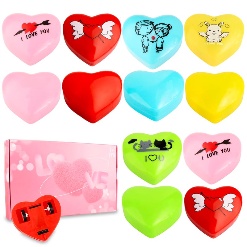 ritastar Small Pull Back Toy Cars Set Mini Racing Vehicles For Holiday Birthday Party Favors Goodie Bag Stuffers Classroom Prizes Bulk Toys For Kids Girls Boys(Valentine Day Heart Shape I Love You Gift)12 Pack - Image 1