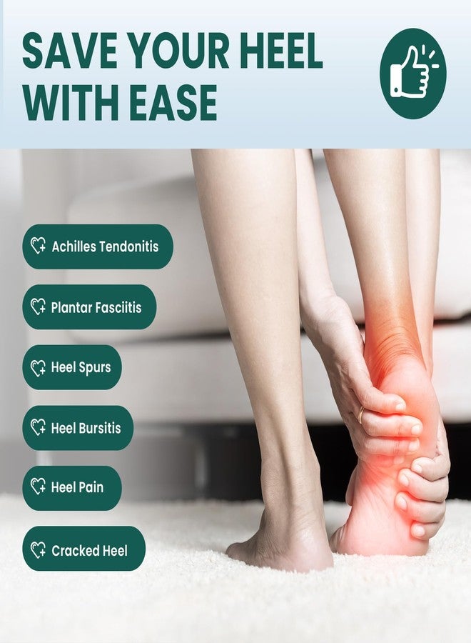 Welnove Plantar Fasciitis Gel Heel Protectors - Welnove Heel Cups for Women Men Heels Spur Pain Relief - Heel Inserts Pads for Achilles Tendonitis Dry Cracked Heel Support Cushion(W 9.5-13 / M 8.5-14) - Image 5