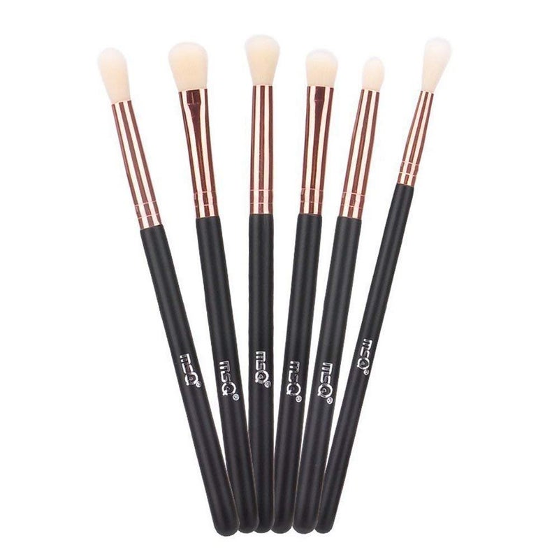 MSQ Eye Brush Set Rose Gold 6pcs Eyeshadow Set Eyebrow Brush Makeup Brushes Eyeliner Brush for Eyeshadow, Eyebrow, Eyeliner, Blending, Concealer, Best for Gifts - Image 1