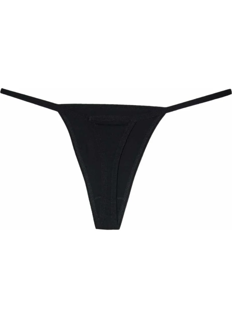 Şahinler Women's Black Lycra String MB3075-SH
