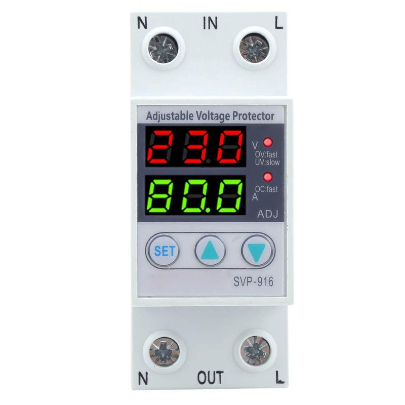 SVP 916 40A Adjustable Over Under Voltage Protector with Delay Reset for Home Office Appliance - Image 1