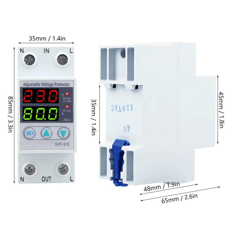 SVP 916 40A Adjustable Over Under Voltage Protector with Delay Reset for Home Office Appliance - Image 3
