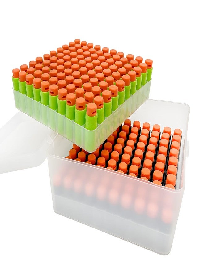 WALWAL Foam Dart Bullet Storage Box, Easy to organize, Portable Storage Box, Compatible with Nerf Elite and Short Dart(1 Box, 2 Tray) - Image 1