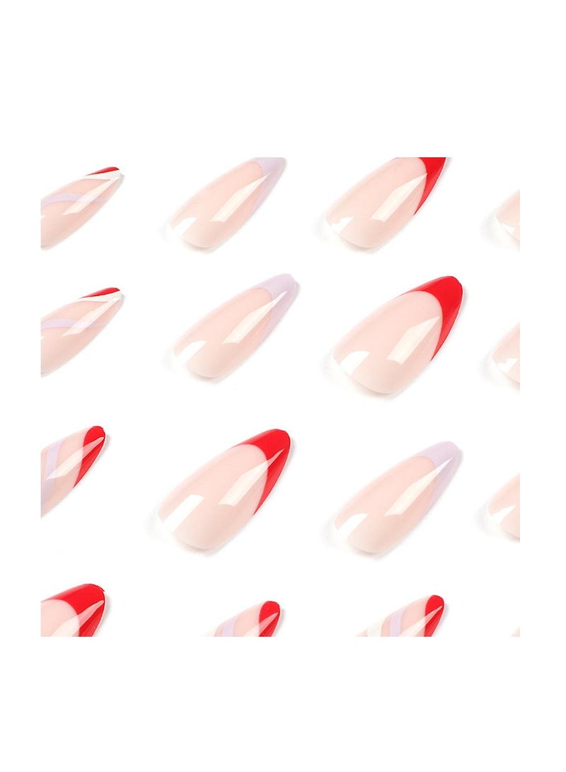 طقم أظافر صناعية أكريليك قابلة لإعادة الاستخدام مع شريط لاصق مزدوج وغراء - Image 3